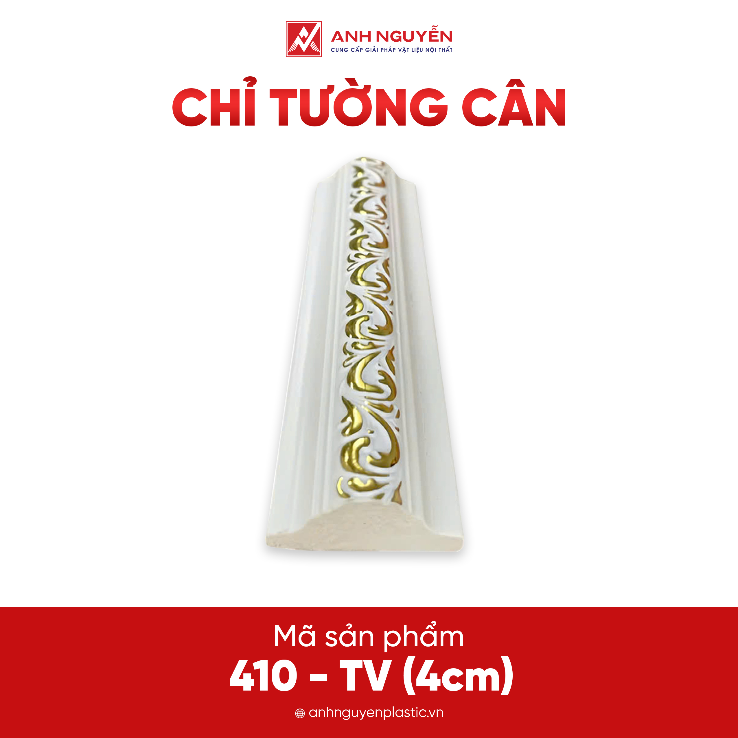 Phào chỉ 410 - TV (4cm) Phào chỉ 410 - TV (4cm)