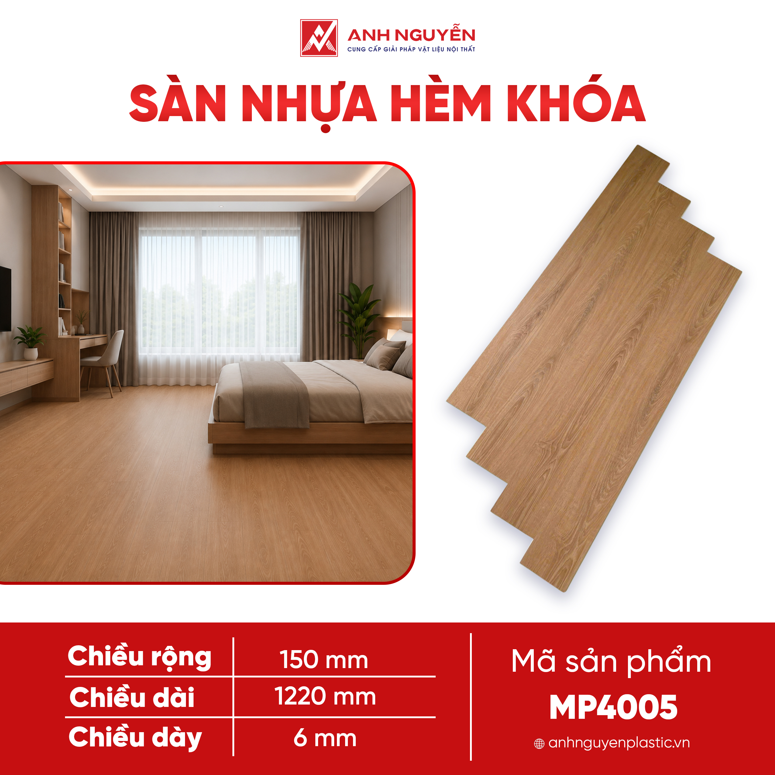 MP4004 Sàn nhựa hèm khóa Mikado MP4004
