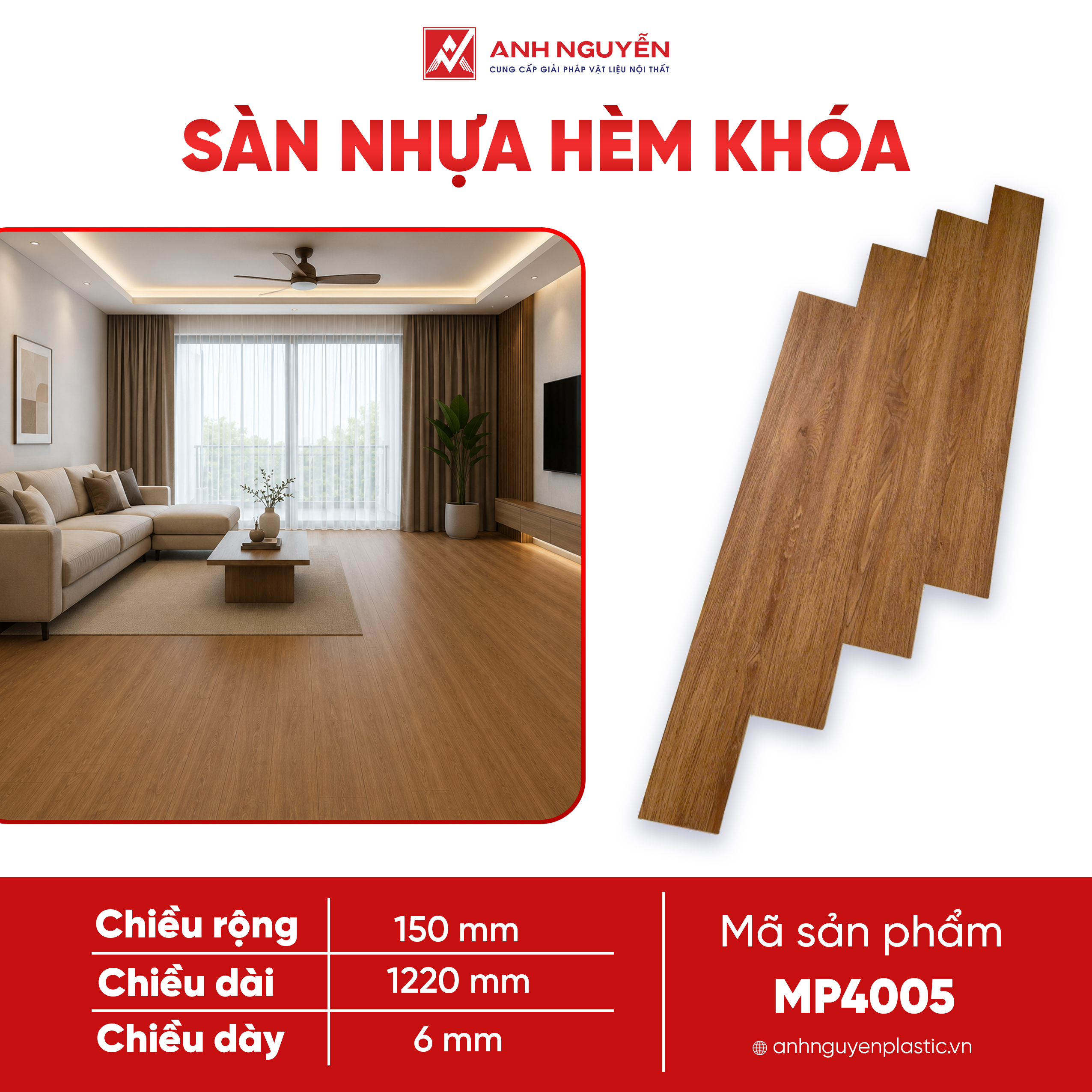 MP4005 Sàn nhựa hèm khóa Mikado MP4005