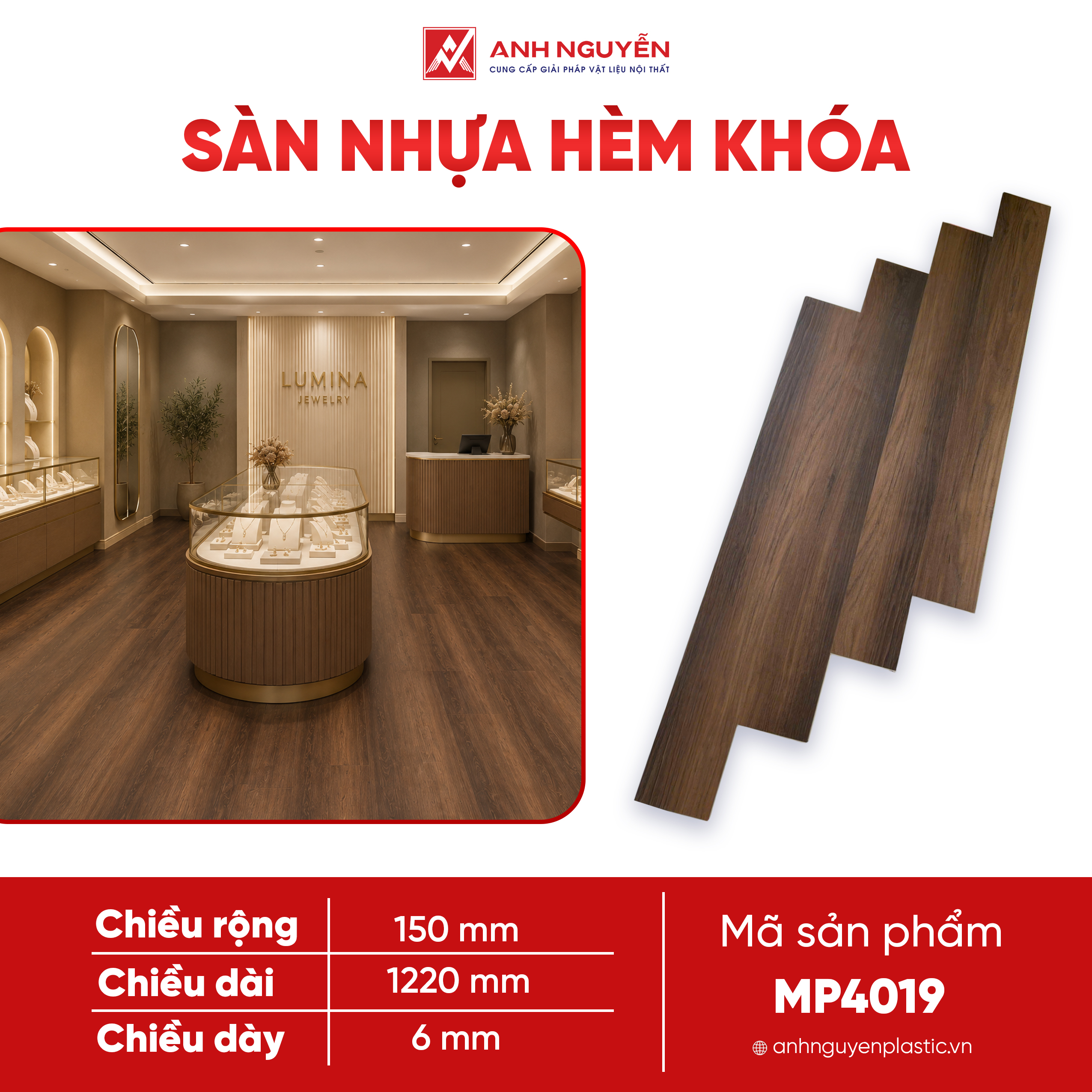 MP4019 Sàn nhựa hèm khóa Mikado MP4019
