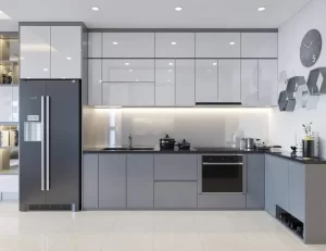 Tủ bếp được hoàn thiện từ Tấm ốp than tre 17 ly 3