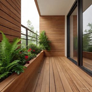 Gỗ nhựa ngoài trời dung làm ban công 