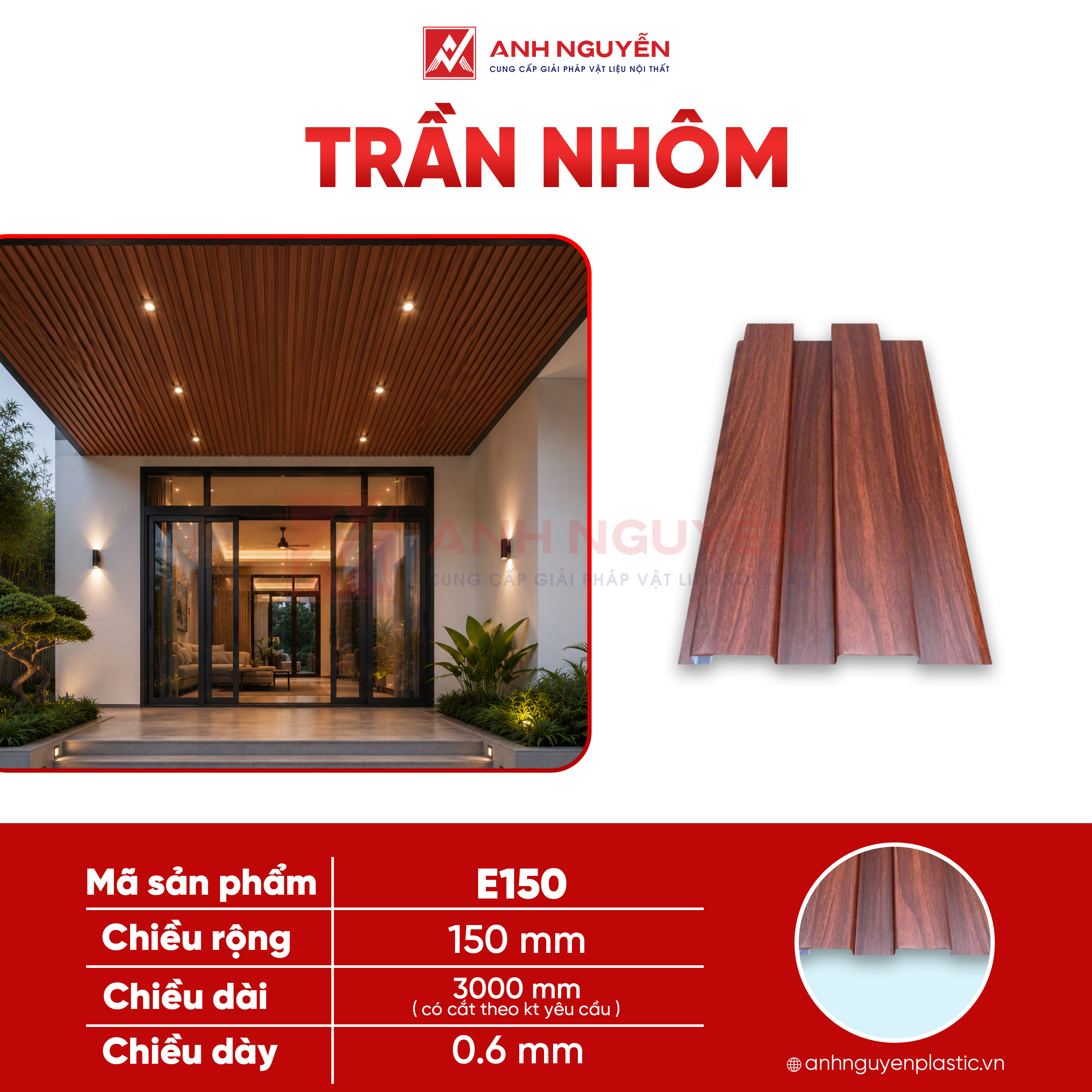 Trần nhôm OXY E150 Trần nhôm OXY E150