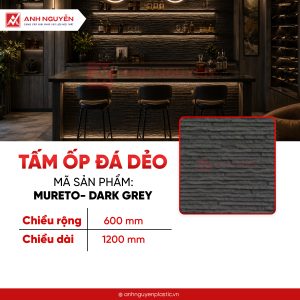Tấm ốp đá dẻo MURETO- DARK GREY