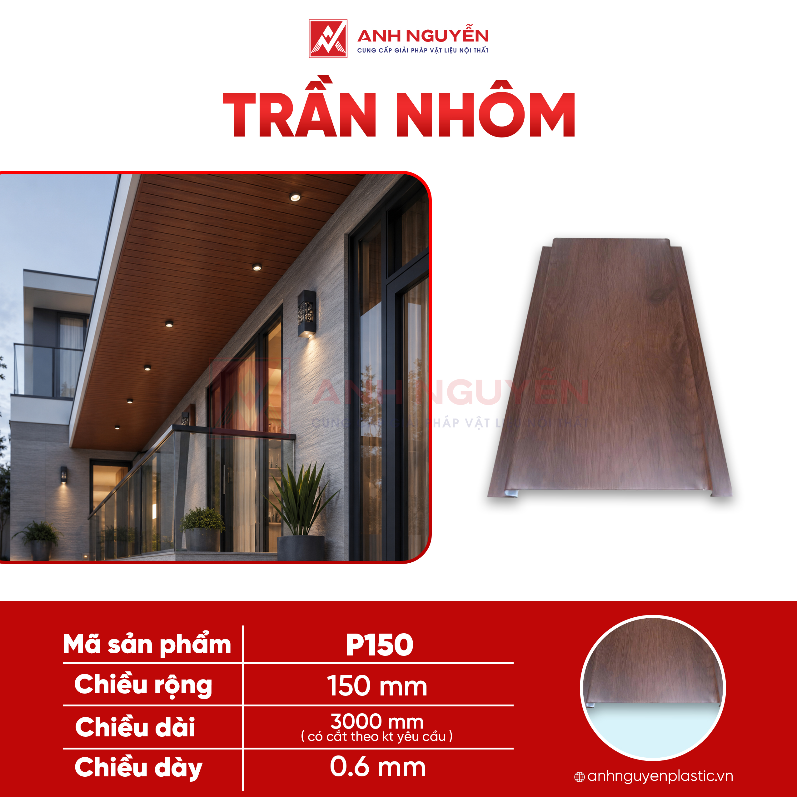 Trần nhôm OXY P150 Trần nhôm OXY P150