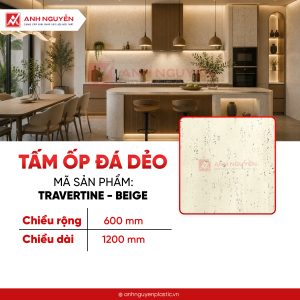 Tấm ốp đá dẻo TRAVERTINE - BEIGE