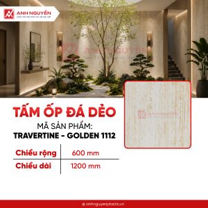 Tấm ốp đá dẻo TRAVERTINE - GOLDEN 1112