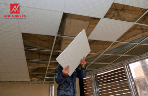 thi công trần thả nhựa 60x60 chống nóng ẩm mốc tại quảng bình
