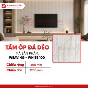Tấm ốp đá dẻo WEAVING - WHITE 100